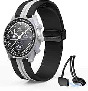 Amazon.com: Bands for Moonswatch Watch,20mm Soft Silicone